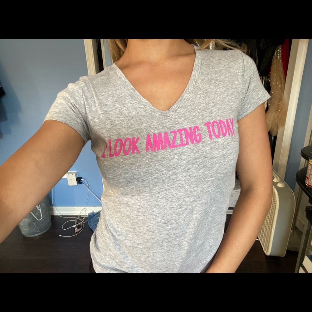 Graphic v neck